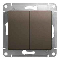 ШЭ Глосса Выкл. 2кл. с/у 10А (шоко, б/рамки) GSL000851 (5шт/уп)