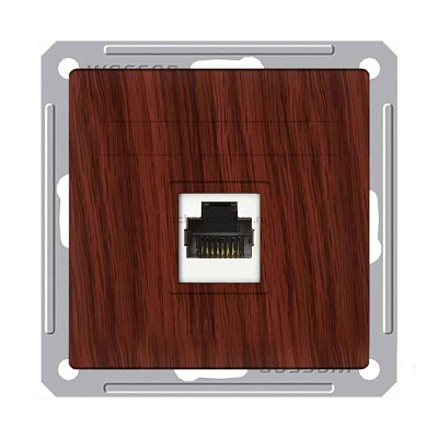 ШЭ 59 Роз. телеф.двойная  с/у RJ11 (мореный дуб, б/рамки)(10шт) RSI-251TT-9-86