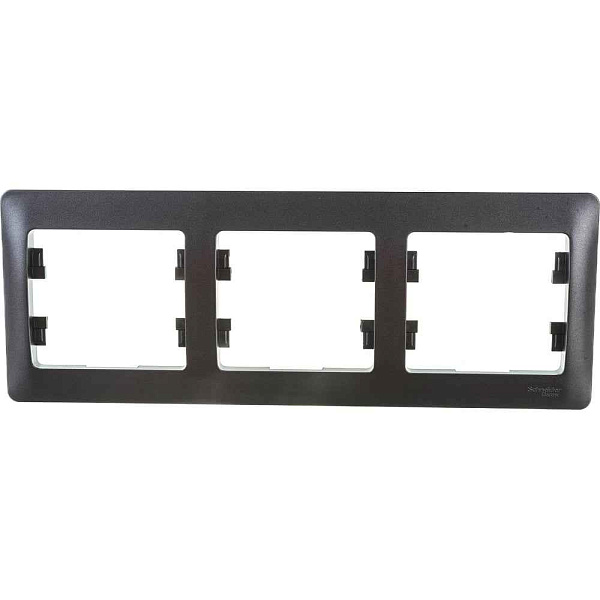 ШЭ Глосса Рамка 3-я гориз. GSL001303 (графит) (5шт/уп)