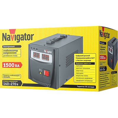 Стабилизатор напряжения NVR-RF1-1500 Navigator 61 767 (переносн.)