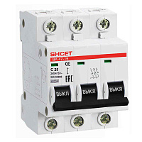 Автомат  3п  4А (C) (ВА 47- 19) 6kA SHCET