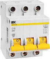 Автомат  3п 10А (D) (ВА 47- 29) ИЭК