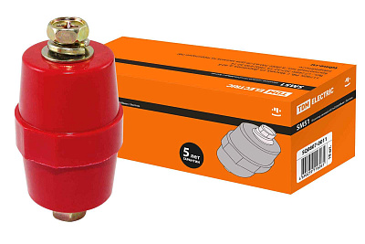 Изолятор шинный СМ51 (А) силовой с болтом H51xD35xM8мм EKF