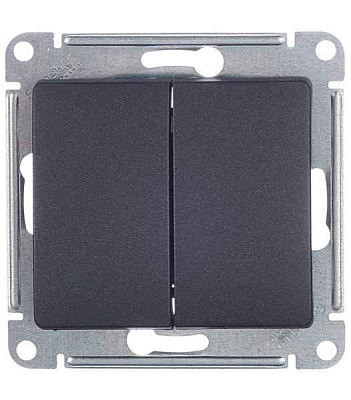 ШЭ Глосса Выкл. 2кл. с/у 10А (антрацит, б/рамки) GSL000751 (20шт/уп)