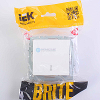 ИЭК Брайт Выкл. 1-кл. с/у  10А IP20 белый  ВС10-1-0-БрБ