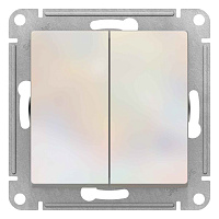 ШЭ Атлас Перекл. 2кл. с/у,  10А, (б/рамки, жемчуг) ATN000465 (10шт/уп)