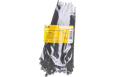 xомут д/кабеля  морозостойкий xкм 3,6x150 черный (100шт) ИЭК