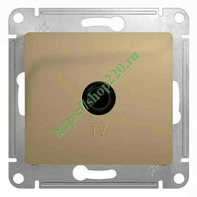 ШЭ Глосса Роз.TV оконечная 1DB (титан, б/рамки) GSL000491 (10шт/уп)