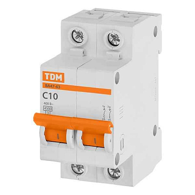 Автомат  3п 10А (C) (ВА 47- 63) TDM