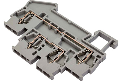 Колодка клеммная пружинная  JXB-ST-1.5 17.5А 3 вывода серая PROxima