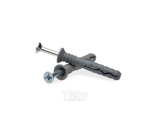 ДЮБЕЛЬ  6x40 быст. монтажа с гвоздев. шурупом потай.п/п (упак/200шт) ЕКТ