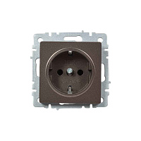 ИЭК Брайт Роз. 1м с з/к без з/шт 16А  РС11-1-0-БрТБ   темная бронза