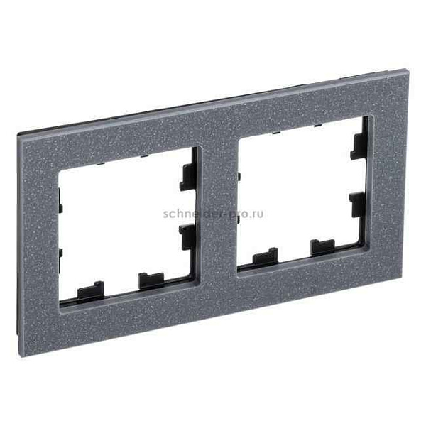 ШЭ Атлас рамка 2-я,(мрамор айс грей) ATN343202 (2шт/уп)