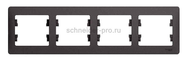 ШЭ Глосса Рамка 4-я гориз. GSL001304 (графит) (5шт/уп)