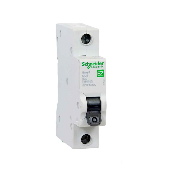 Автоматический выключатель EZ9F14120 АВТ. ВЫКЛ. EASY 9 1П 20А В 4,5кА 230В Schneider