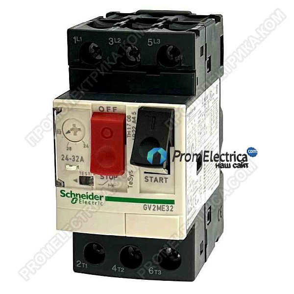 Автоматический выключатель GV2ME32C GV2ME32C АВТ. ВЫКЛ С КОМБ. РАСЦЕП. 24-32А Schneider