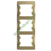 ШЭ Глосса Рамка 3-я верт.   GSL000407 (титан) (15шт/уп)