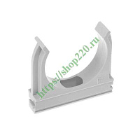 Труба  ПВx Крепёж-клипса ф25 серая (100шт/уп)