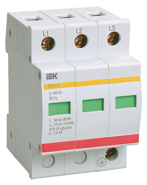 Разрядник ОПС1-B 3р (In=30kA, Un=420B, Im=60kA) Kinee