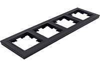 ИЭК Брайт Рамка  4-я РУ-4-БрЧ черный IEK