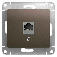 ШЭ Глосса Роз.телеф. с/у RJ11 (антрацит, б/рамки) GSL000781T (2шт/уп)