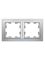 ИЭК Брайт Рамка  2-я РУ-2-БрА алюминий IEK