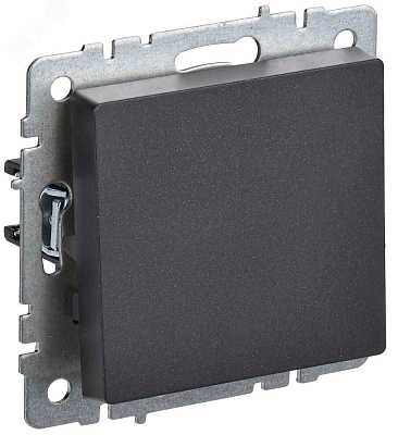 ИЭК Брайт Выкл. 1-кл. проx. 10А   ВС10-1-6-БрЧ, черный IP20