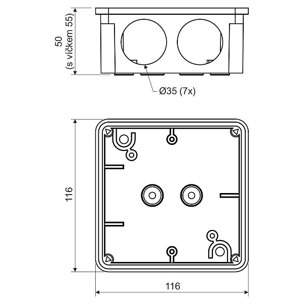 Коробка монтажн.КА-8110