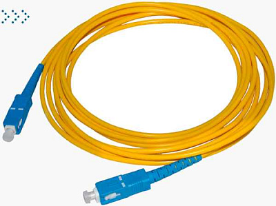 Патч-корд оптический TWT, PVC, симплексный, SC/UPC-SC/UPC, SM OS2, 2.0 м