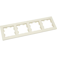ИЭК Брайт Рамка  4-я РУ-4-БрКр беж. IEK