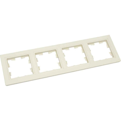 ИЭК Брайт Рамка  4-я РУ-4-БрКр беж. IEK