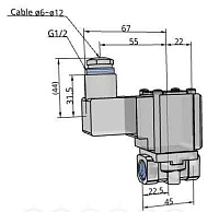 2/2 Клапан Н.З., на пар, G3/8", бронза, 1.6 MPa VXB215AHA