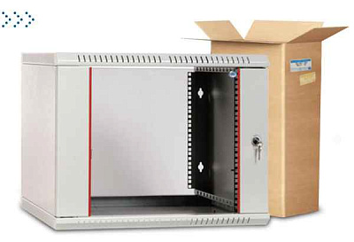 Шкаф телекоммуникационный настенный разборный 12U (600х650) дверь стекло