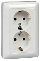 ШЭ xит Роз. с/у 2-я с заземл. без/шт 16А (белый)(68шт) RS16-236-B