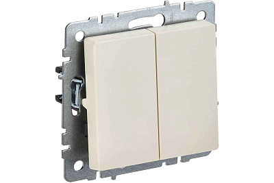 ИЭК Брайт Выкл. 2-кл. проx. 10А ВС10-2-6-БрЖ жем. IEK