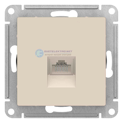 ШЭ Атлас Роз.комп. с/у RJ45, (б/рамки, беж) ATN000283 (10шт/уп)