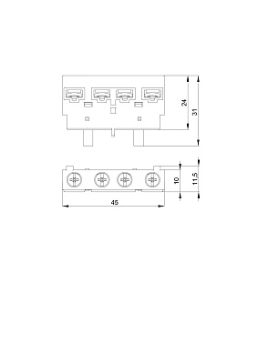 Дополнительный контакт ДКП-11 GV2P поперечный ИЭК