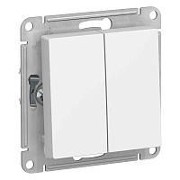 ШЭ Атлас Перекл. 2кл. с/у,  10А, (б/рамки, белый) ATN000165 (20шт/уп)