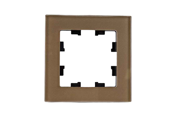 ШЭ Атлас рамка 1-я,(орг.стекло ШАМПАНЬ) ATN320501 (1шт/уп)