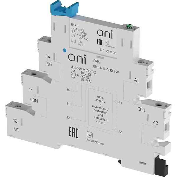 Реле интерфейсное ORK с розеткой 1C 24В DC ONI