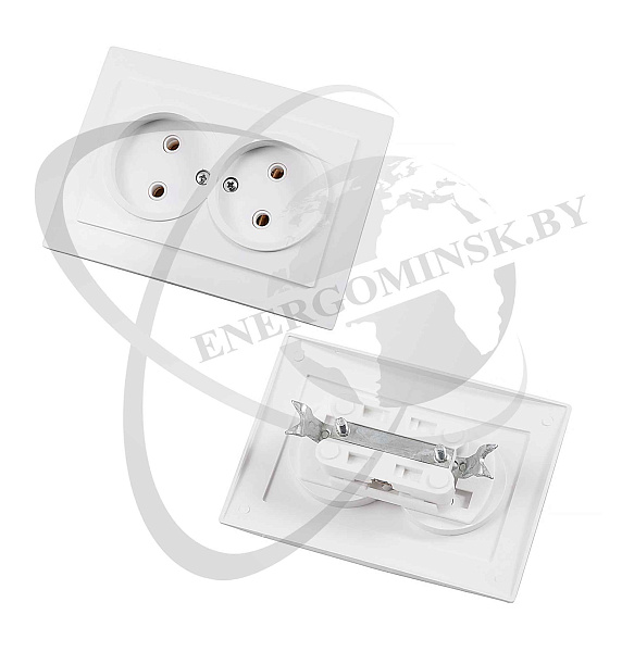 Элект Пилот Роз. с/у 2-я без заземл. 16А IP20 РС16-237-Б (белый) (60шт) Элект