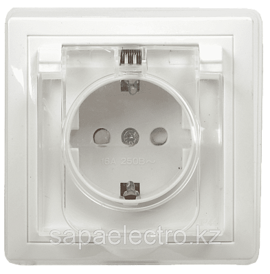 ИЭК Брайт Роз. 1м с з/к/ш с кр. 16А IP44 РСбш10-3-44-БрБ бел. IEK