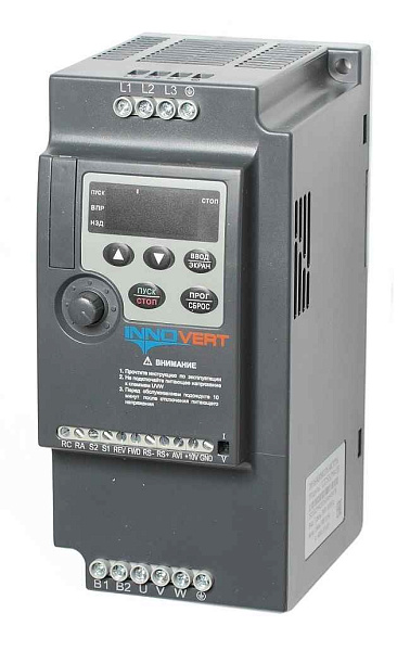 2,2 кВт (вход: 1фаза x 220В / выход: 1фаза х 220В) Преобразователь частоты INNOVERT IDD222M21E, выходной ток 16 А INNOVERT