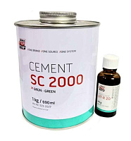 Клей SC 2000 с отвердителем, черный, 1кг