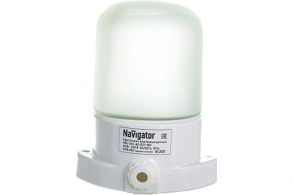 Сауна НПБ  60Вт NBL-SA1-60-E27-WH IP54 НПБ400 для сауны до +125гр. Navigator 61509