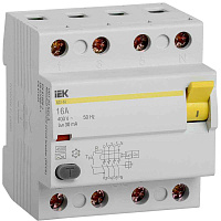 УЗО 1ф. 16А  30мА 4п. (ВД3-63) ИЭК