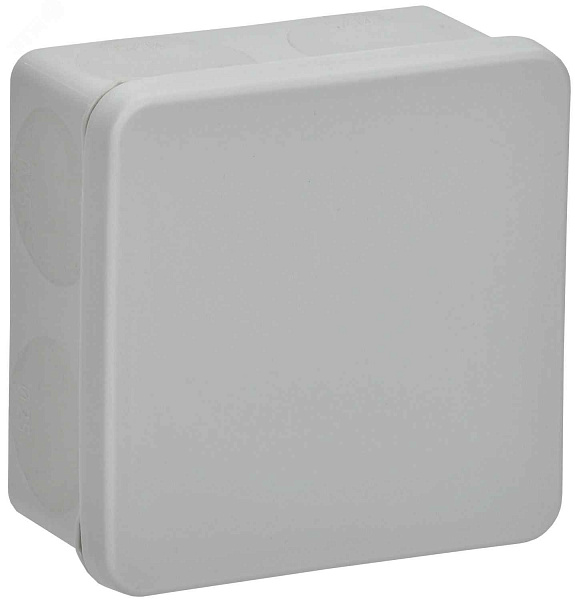 Коробка распаячная КМ42435  о/п 80x80x40мм IP67 8 вв серая  ИЭК