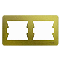 ШЭ Глосса Рамка 2-я гориз. GSL001002 (фисташ) (10шт/уп)