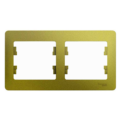 ШЭ Глосса Рамка 2-я гориз. GSL001002 (фисташ) (10шт/уп)