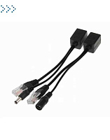Passive PoE инжектор и сплиттер до 60V. Комплект позволяет подать данные и питание на IP устройства без поддержки PoE.